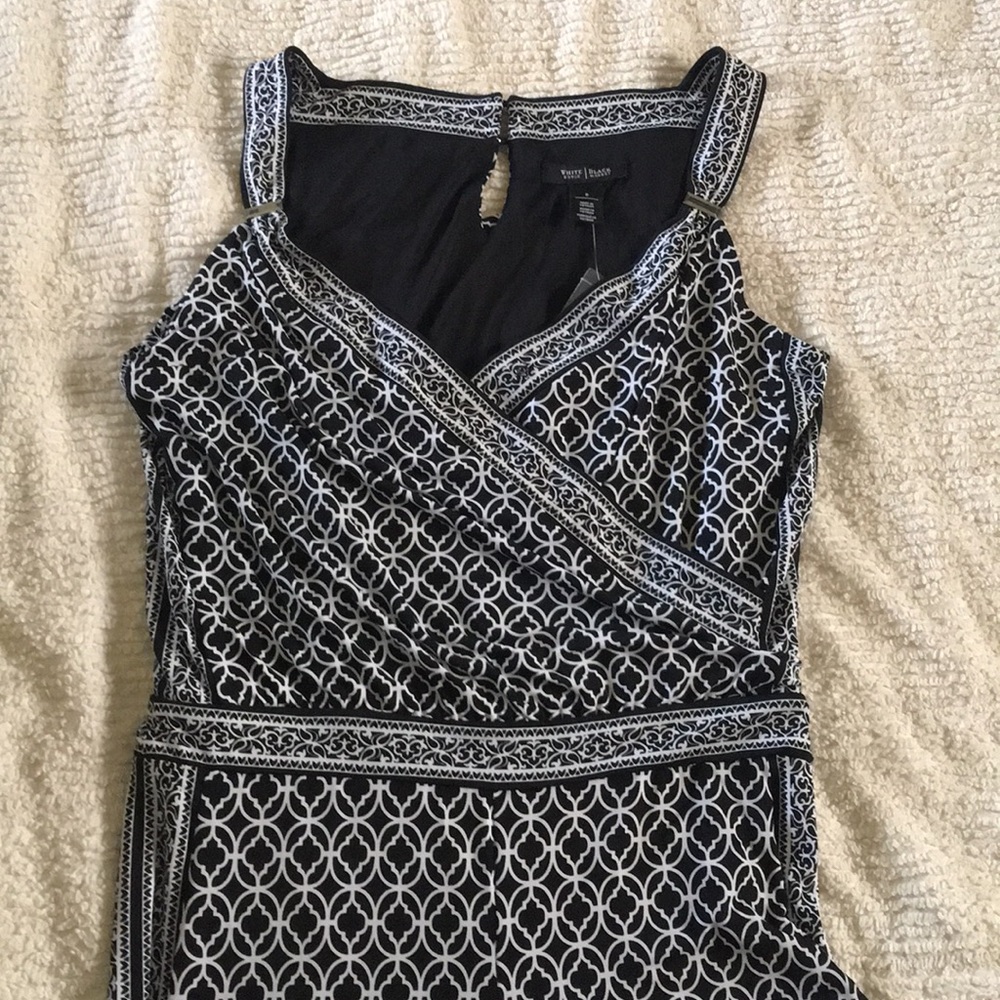 Black & white pant jumpsuit